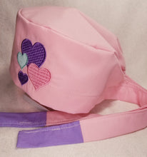Load image into Gallery viewer, Heart Frenzy Embroidered Scrub Cap