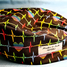 Load image into Gallery viewer, Rainbow Heartbeats Scrub Cap