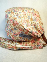 Load image into Gallery viewer, Blue &amp; Pink Bouquet Scrub Cap
