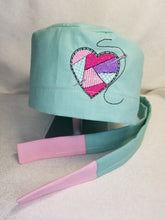 Load image into Gallery viewer, Heart Stitch Embroidered Scrub Cap
