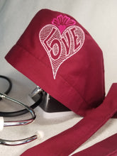 Load image into Gallery viewer, Love Embroidered Scrub cap
